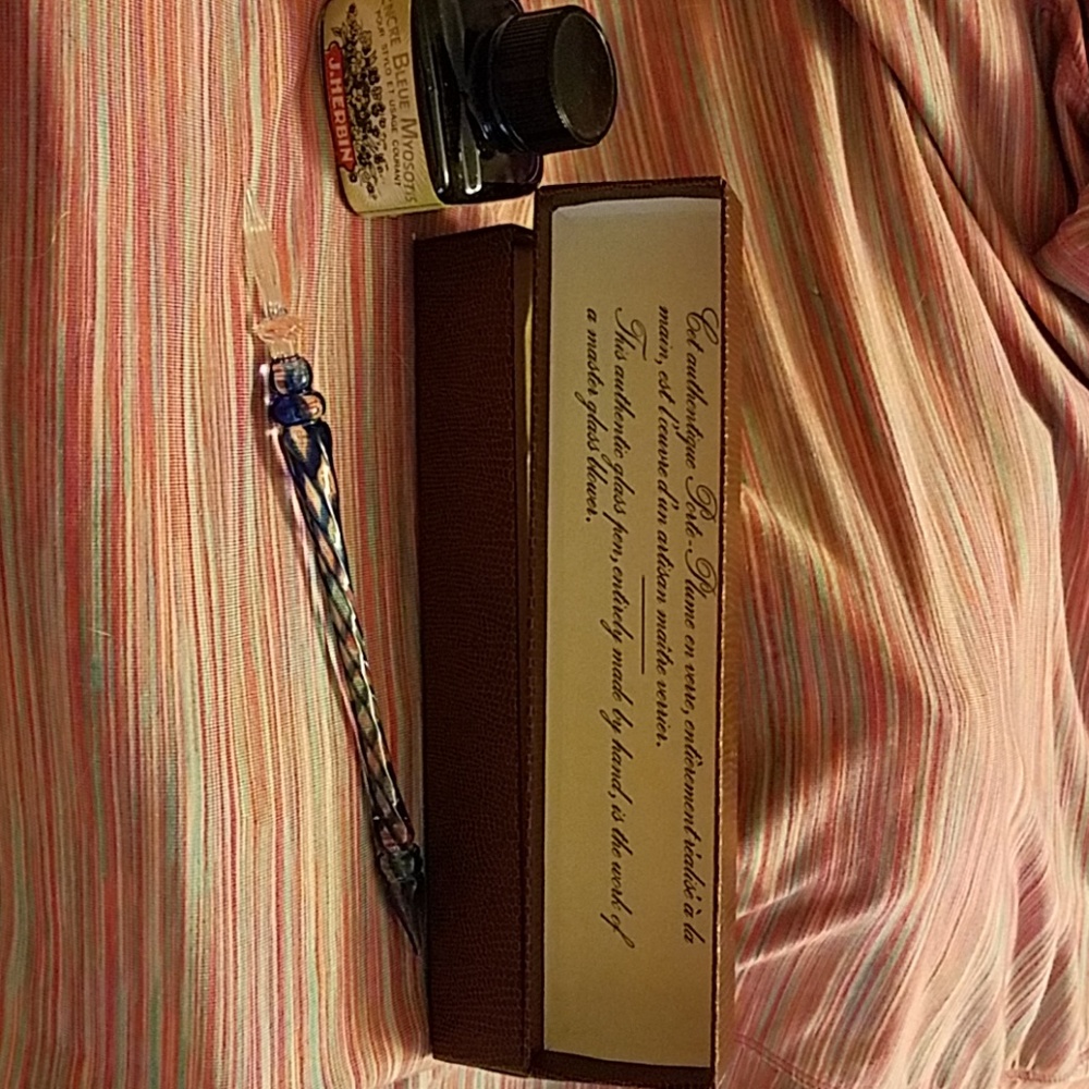Crystal dip inkpen with ink